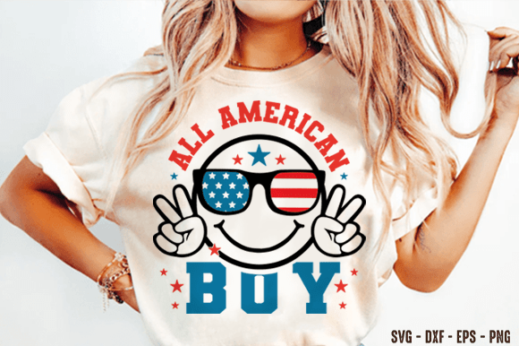 All American Boy SVG 4th of July Graphics