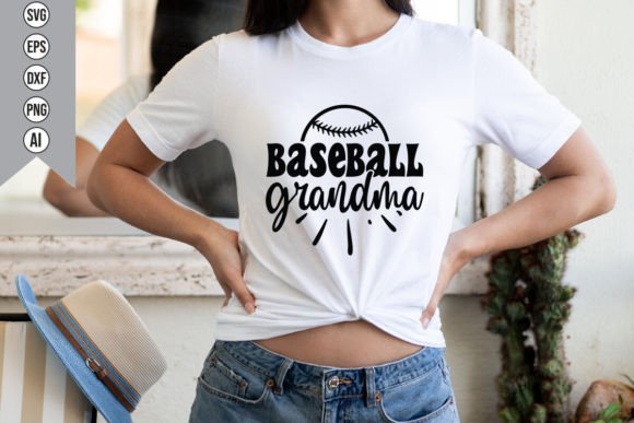 Baseball Grandma Graphics for T-Shirt Designs