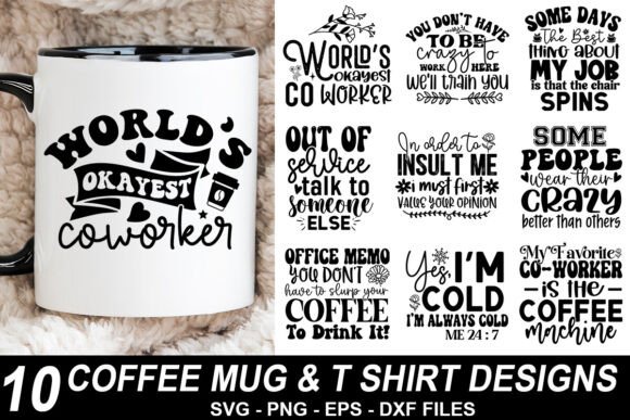 Coffee Mug and T-Shirt Bundle: Graphics and Crafts in One