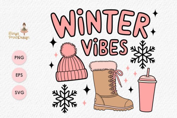 Cozy Winter Vibes Graphics for T-Shirt Designs
