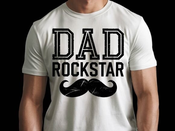 Fathers Day Dad Rockstar Music Lover SVG