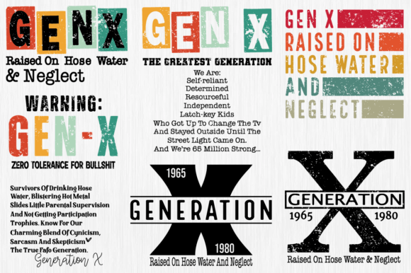 Generation X SVG Bundle, Gen X SVG PNG