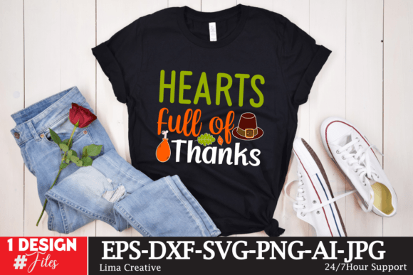Hearts Full of Thanks SVG Design