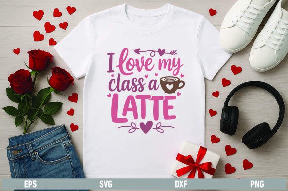 I Love My Class a Latte SVG Graphics