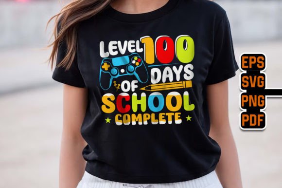 Level 100 Days of School T-Shirt Design