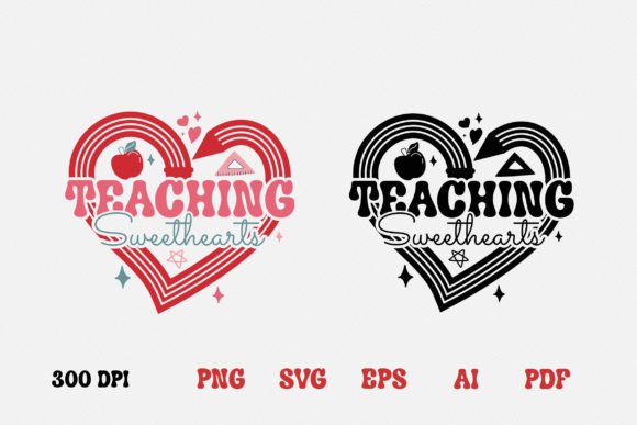 Teaching Sweethearts SVG Valentine's Day Graphics