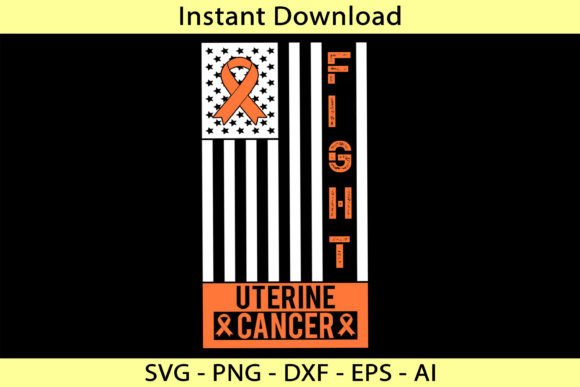 Usa Flag Fight Uterine Cancer